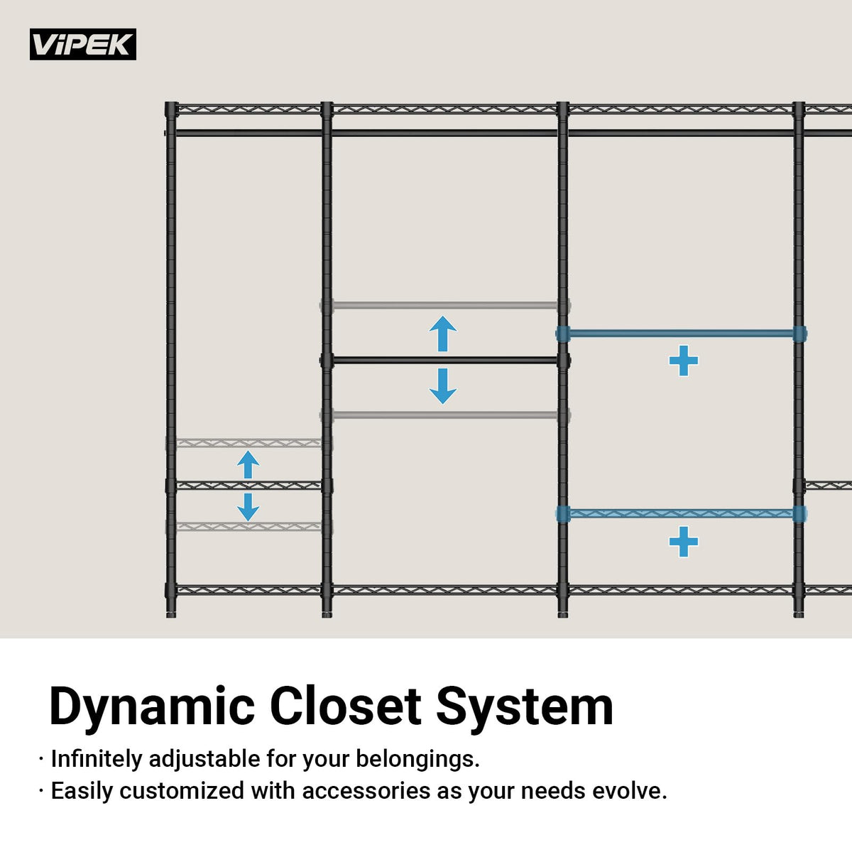 VIPEK V50 Closet Organizer System, Extra Large Heavy Duty Wardrobe Closet