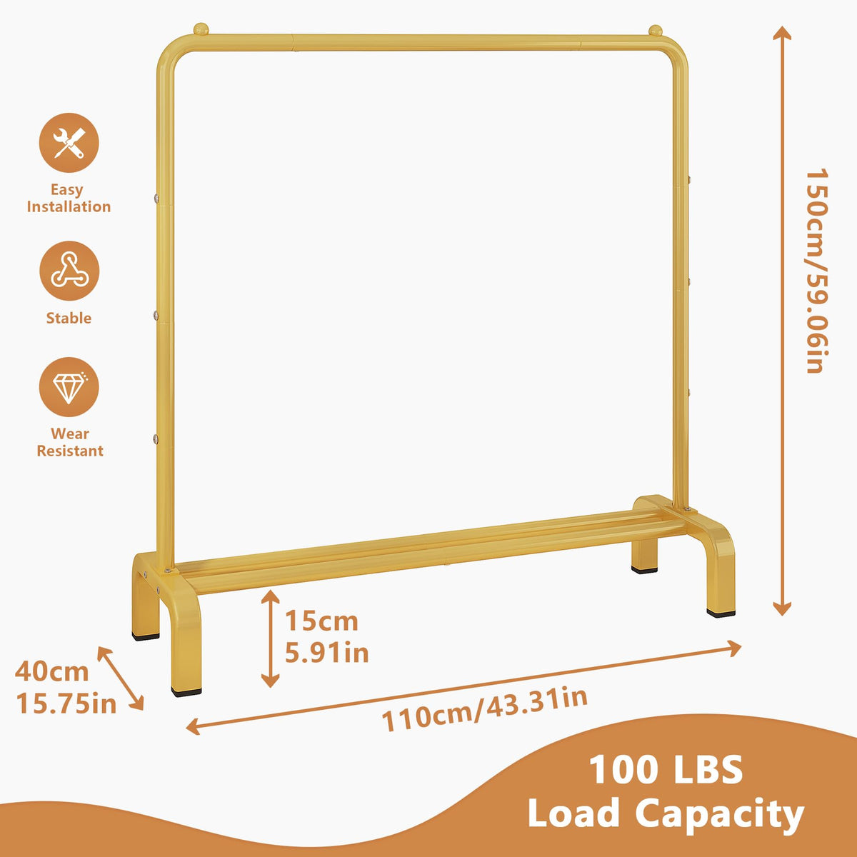 JIUYOTREE Standard Clothes Clothing Garment Rack