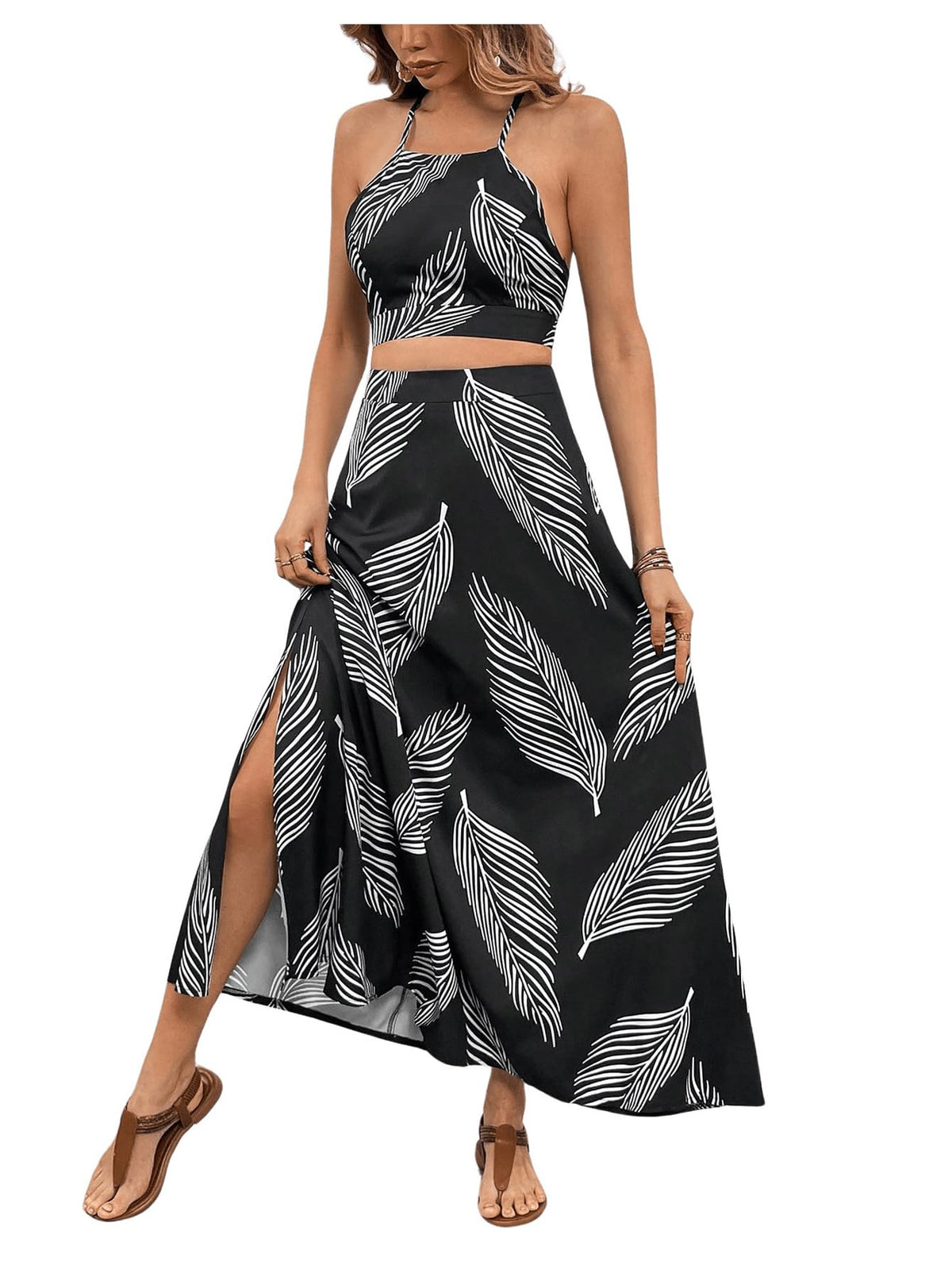 BEAUDRM Women's 2 Piece Summer Sets Beach Vacation Outfits