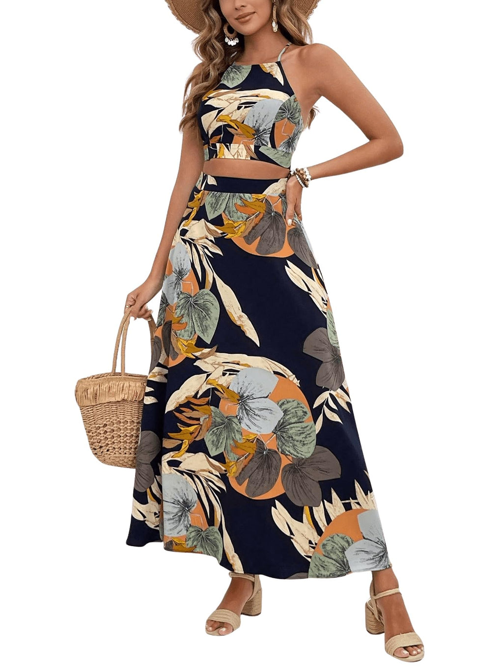 BEAUDRM Women's 2 Piece Summer Sets Beach Vacation Outfits