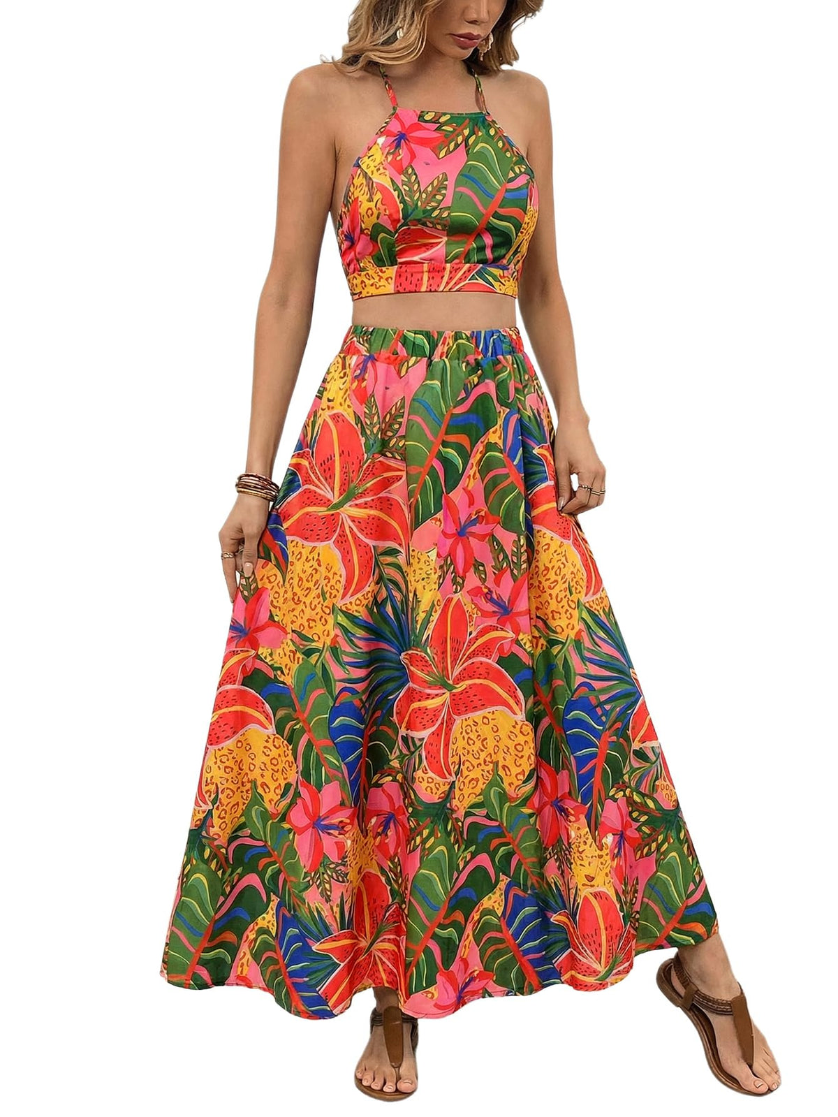 BEAUDRM Women's 2 Piece Summer Sets Beach Vacation Outfits
