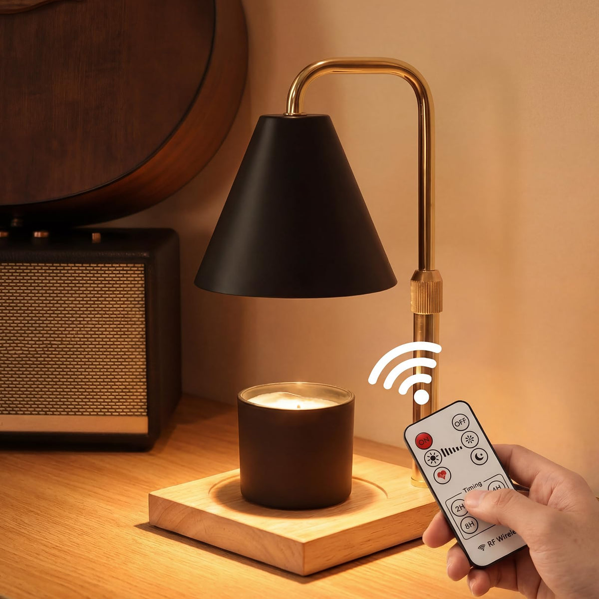 Candle Warmer Lamp with Timer and Wireless Remote Control