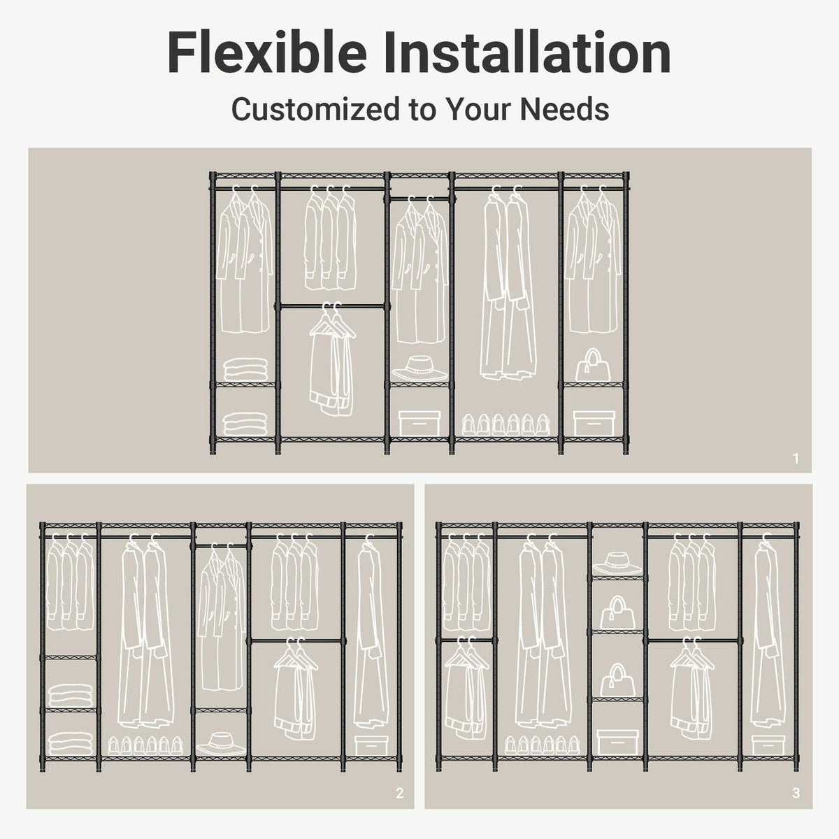 VIPEK V50 Closet Organizer System, Extra Large Heavy Duty Wardrobe Closet