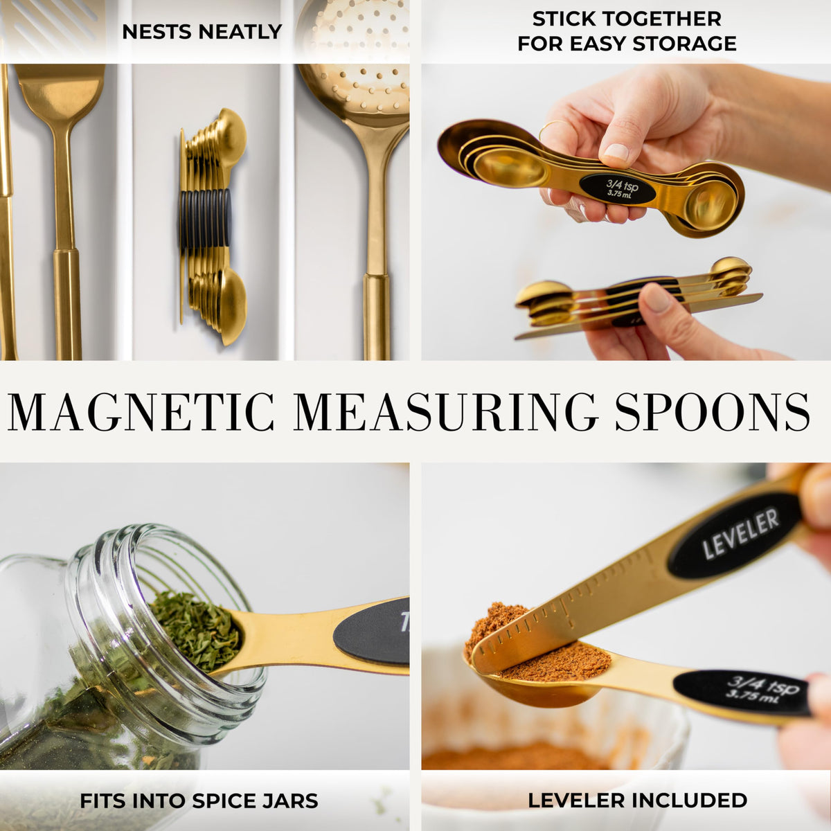 Gold Kitchen Utensils Set – 7-Piece White Silicone Cooking Tools