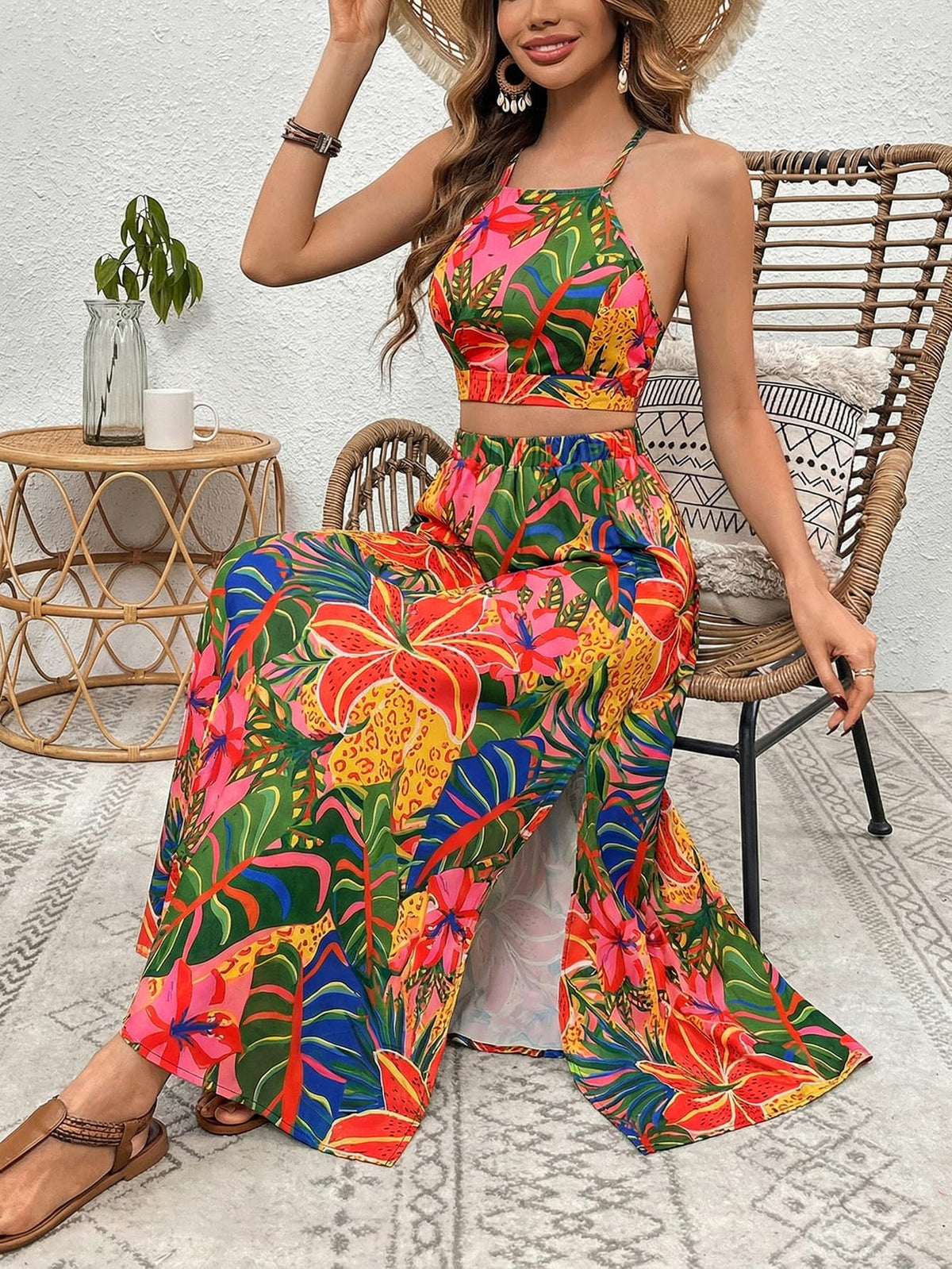 BEAUDRM Women's 2 Piece Summer Sets Beach Vacation Outfits