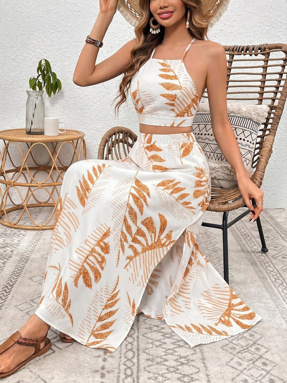 BEAUDRM Women's 2 Piece Summer Sets Beach Vacation Outfits