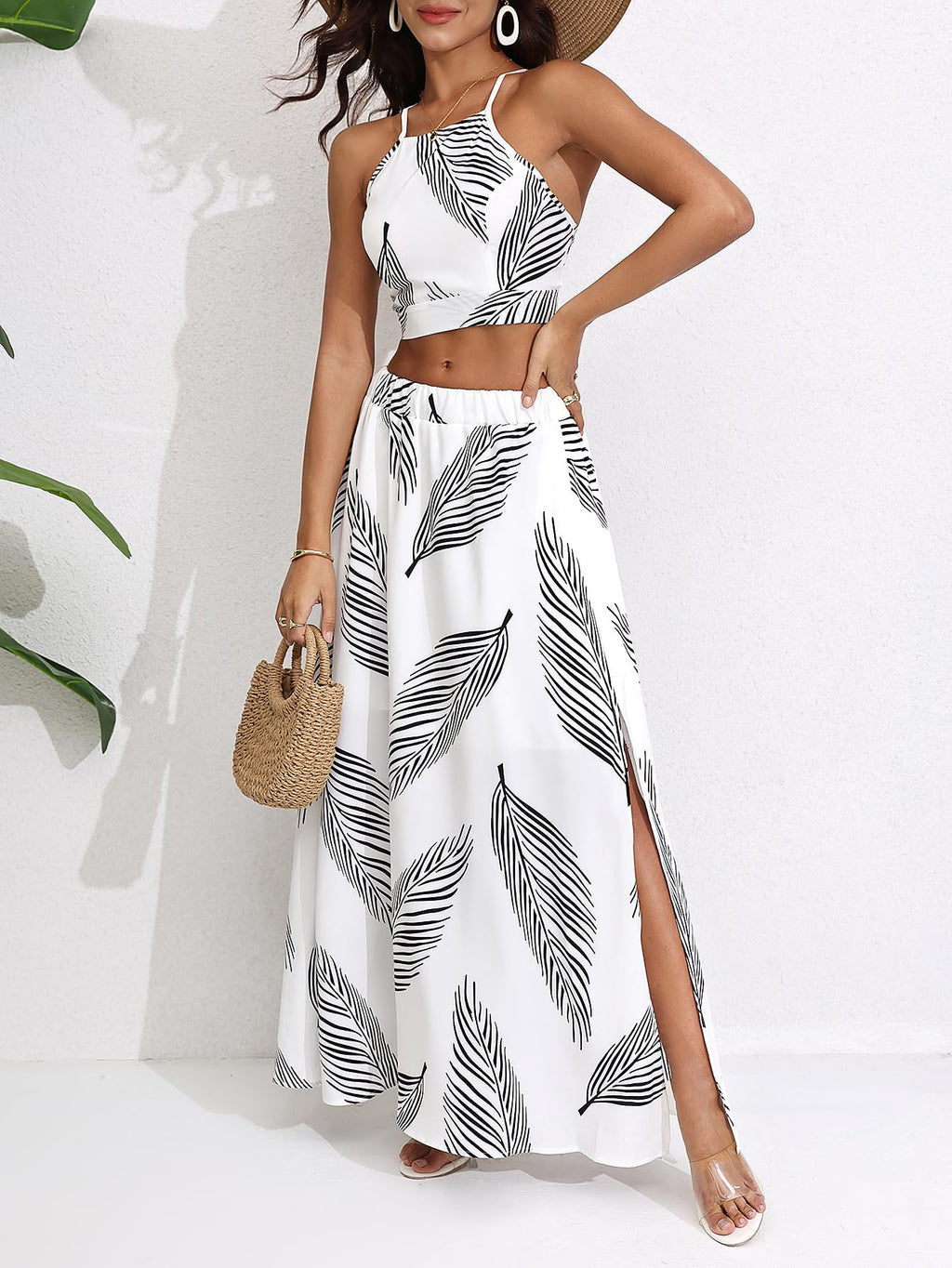 BEAUDRM Women's 2 Piece Summer Sets Beach Vacation Outfits