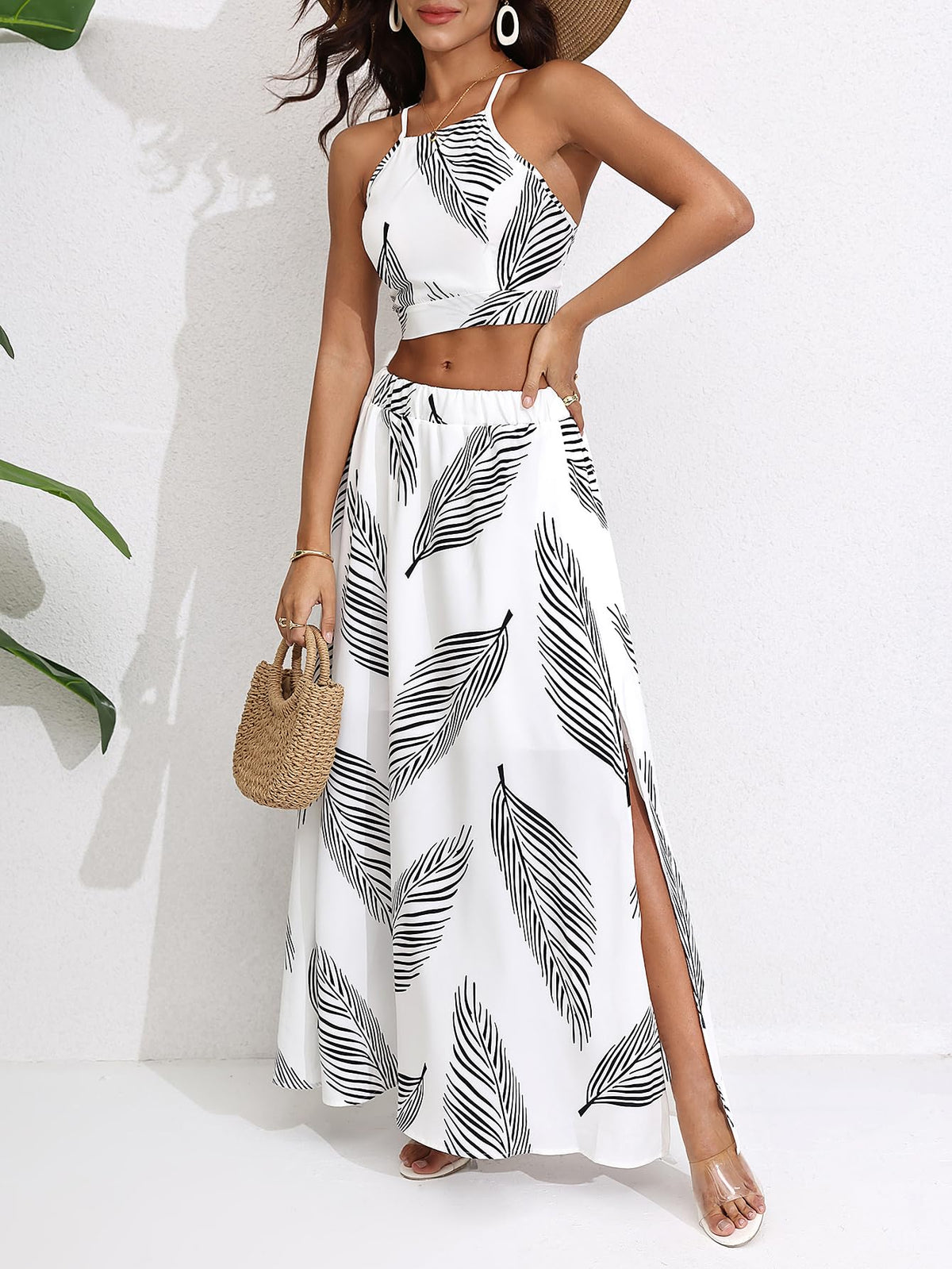 BEAUDRM Women's 2 Piece Summer Sets Beach Vacation Outfits