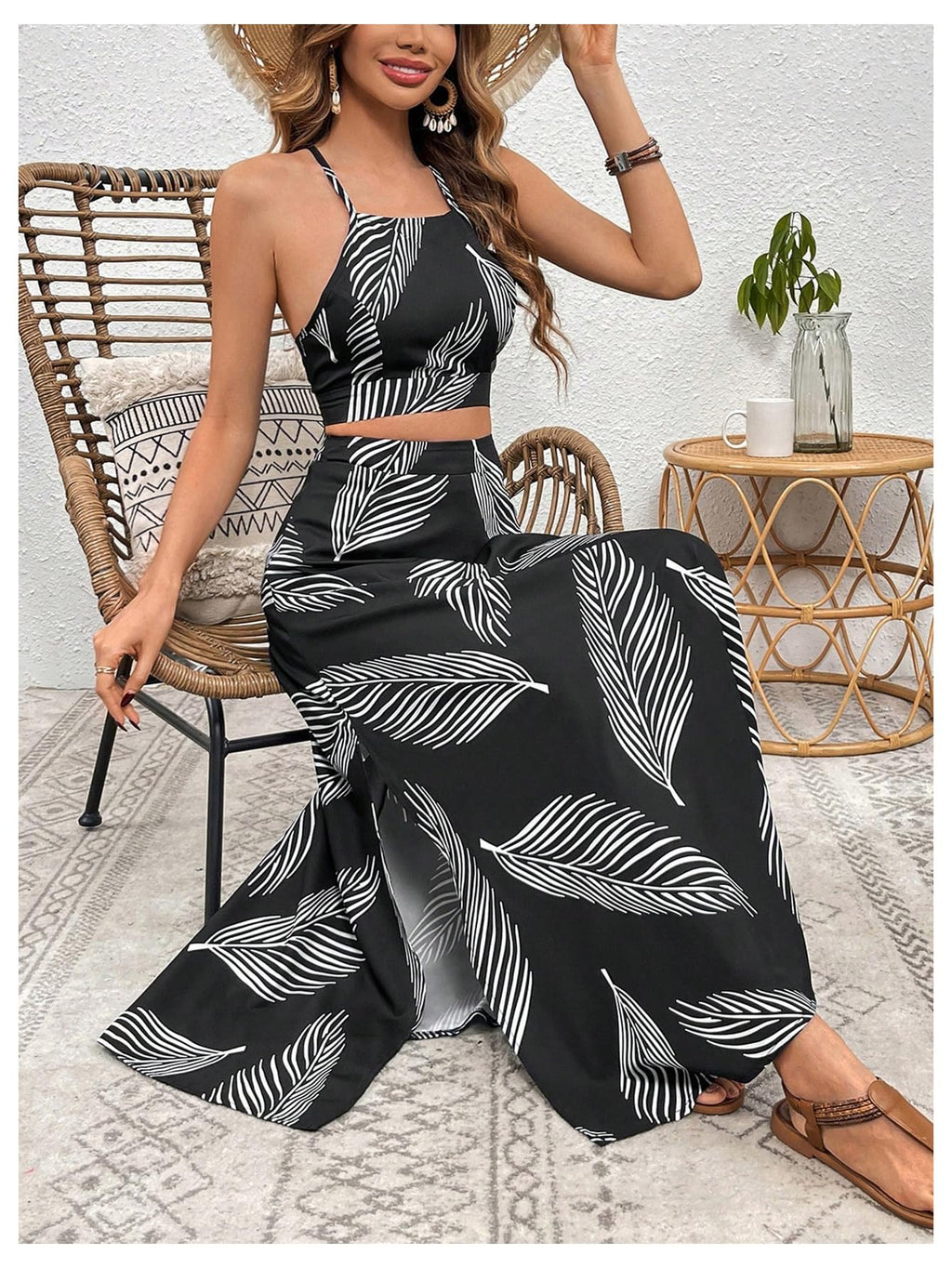 BEAUDRM Women's 2 Piece Summer Sets Beach Vacation Outfits