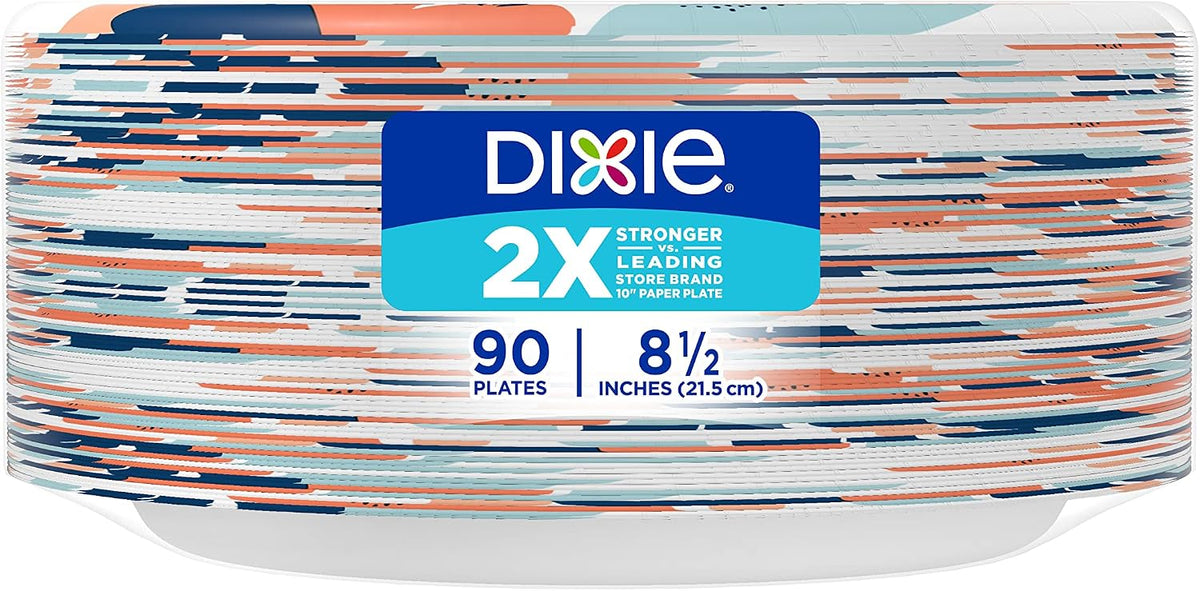 Dixie Large Paper Plates, 10 Inch, 86 Count, 2X Stronger