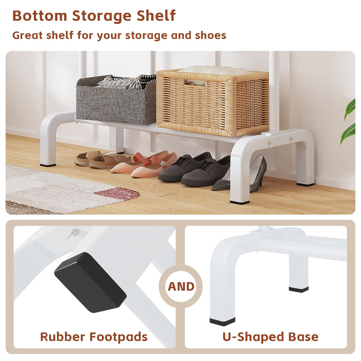 JIUYOTREE Standard Clothes Clothing Garment Rack